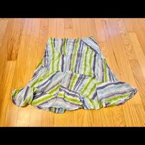 DKNY Vintage Purple and Green Petite Plus Skirt